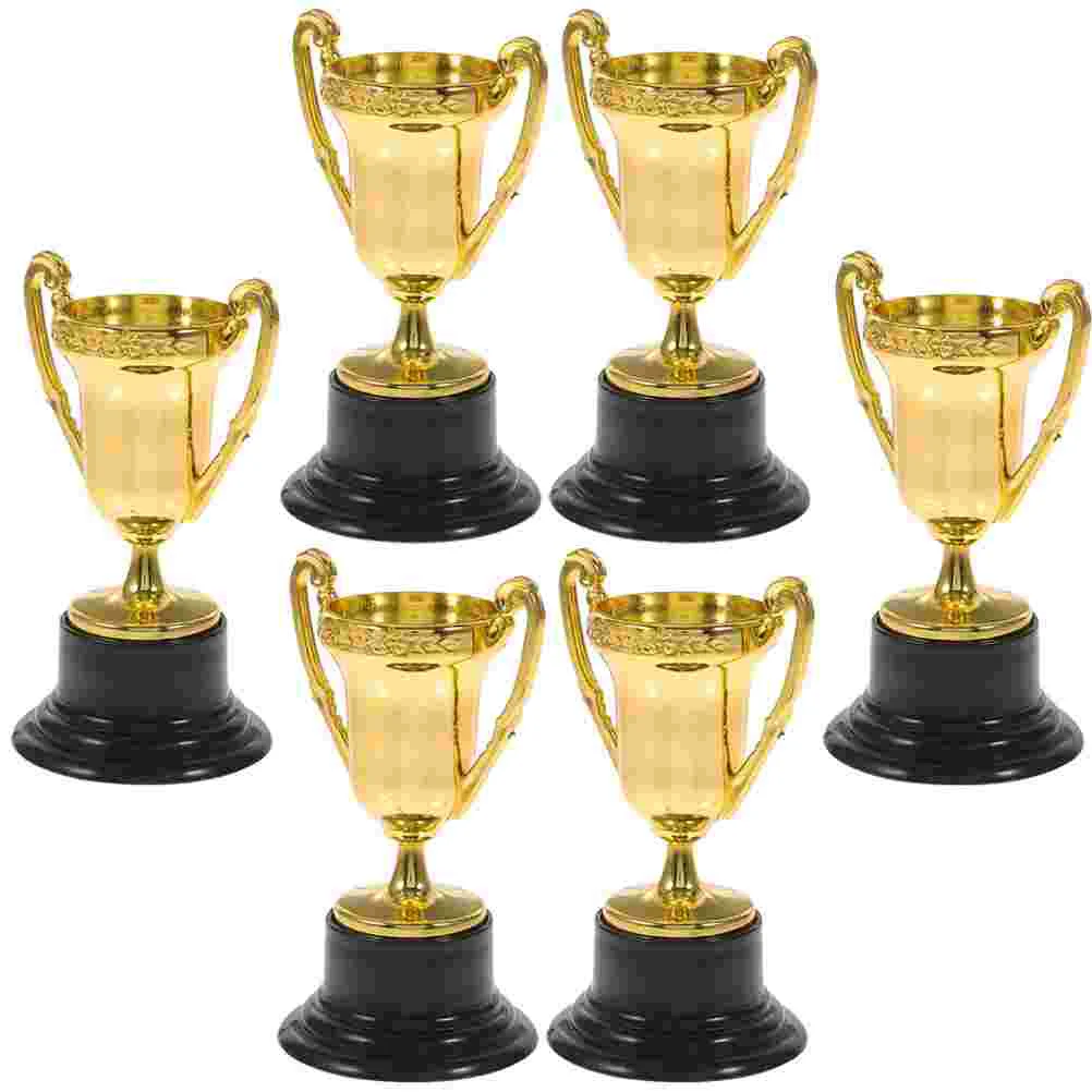 

6 Pcs Mini Trophy Delicate Trophies Practical Plastic Tiny Nutrition Award for Kids Small