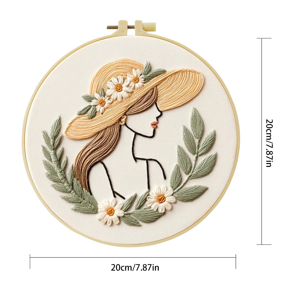 1개 20X20CM/15X15CM 7.87/6.3인치 자수 스타터 키트 DIY 키트 홈 데코