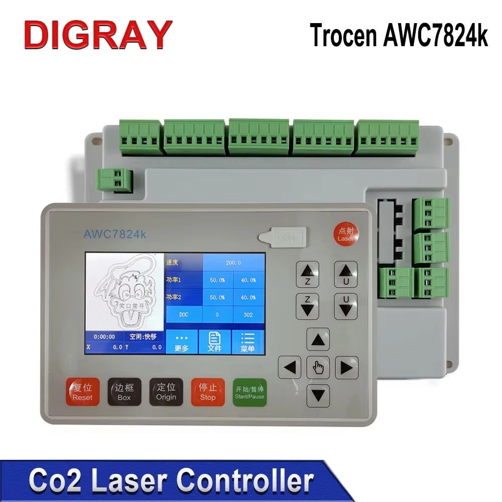 DIGRAY Trocen AWC7824k Co2 Laser Controller DSP Control System DIY Laser Control Replace AWC608 AWC708 AWC7813 RDC6442G RDC6445G