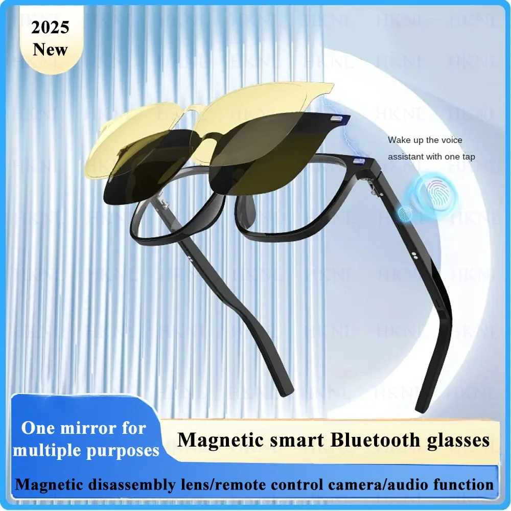 

Camera Smart Glasses Bluetooth Call Voice Assistant Listen Music Glasses Smart Sports Polarized Sunglasses Anti-Blue Eyeglasses