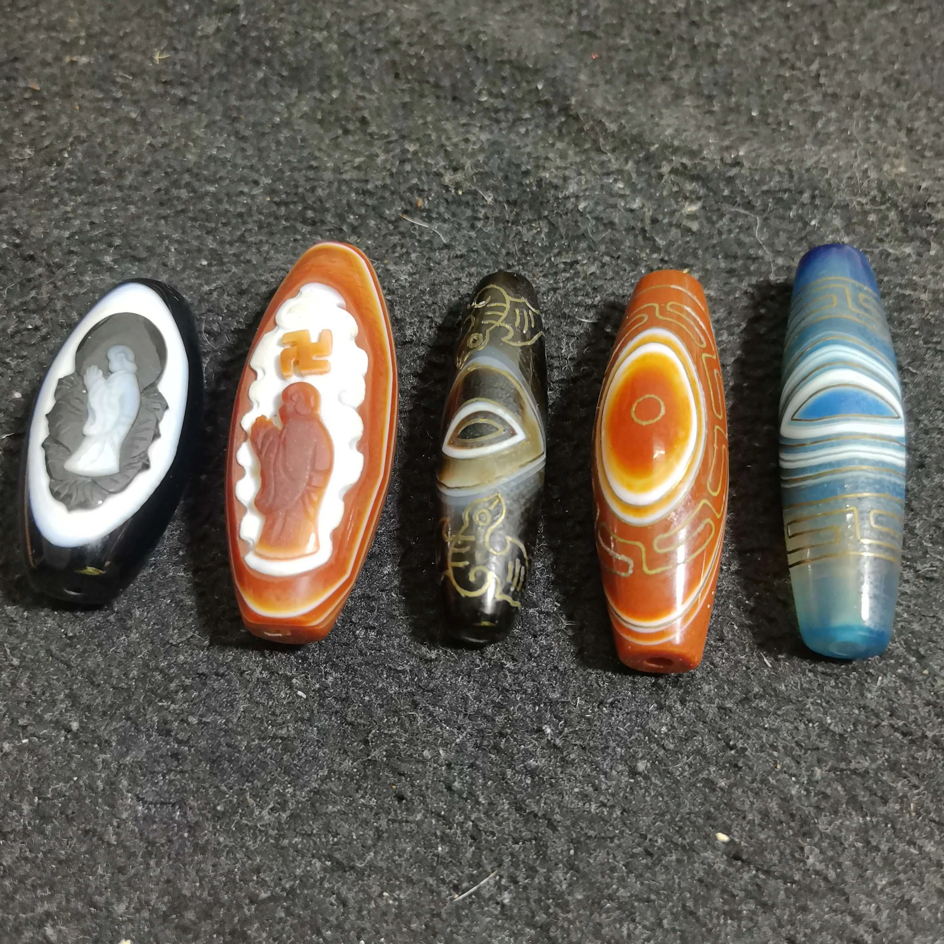 1pcs/lot Carving Pendants natural agate large pendant Tibetan dzi beads  for pendants Jewelry making