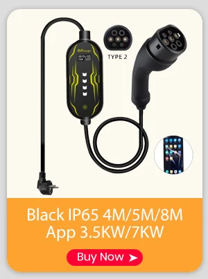 Junsun Wallbox 35kW 7kW EV Ladegerät Typ 2 6A bis 32A IP65 Timer App Steuerung Schnellladung für Tesla Model 3 Model Y BYD VW ID3 ID4 Renault Zoe Nissan Leaf Kia Niro Opel Corsa Elektroauto Tragbare Ladestation Zuhause – Detail 3