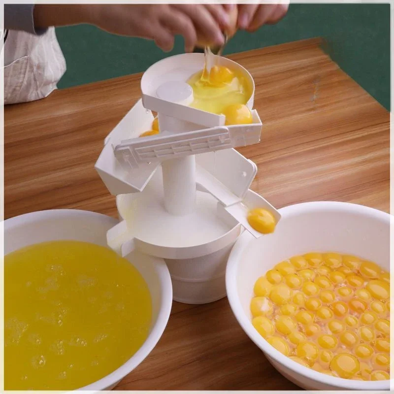 Large Egg White Separator Egg White and Yolk Kitchen Baking Gadgets Plastic Egg White Separator Machine Household Attachment New