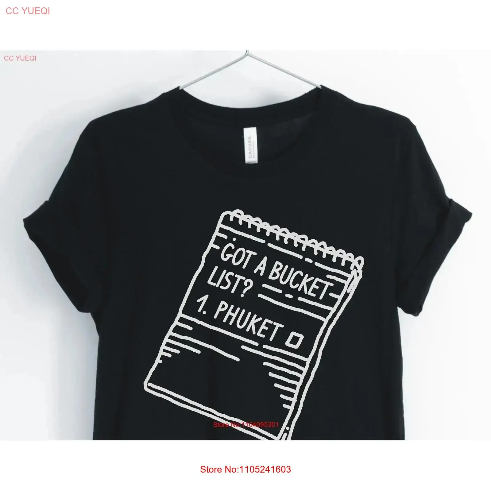 Got A Bucket List Phuket T Shirt Thailand Travel Tourist I Love Women's vintage Washed designer clothes Versatile homme graphic