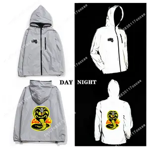 Reflective anime hoodie 2025