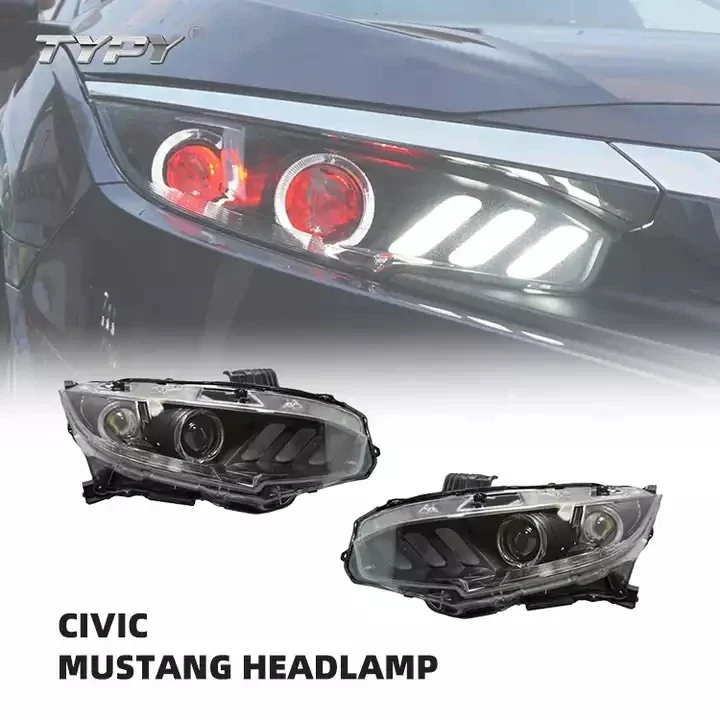 

Custom Led Headlight Dynamic Led Turning Light For Honda 10th Civic 2016 2017 2018 2019 2020 2021