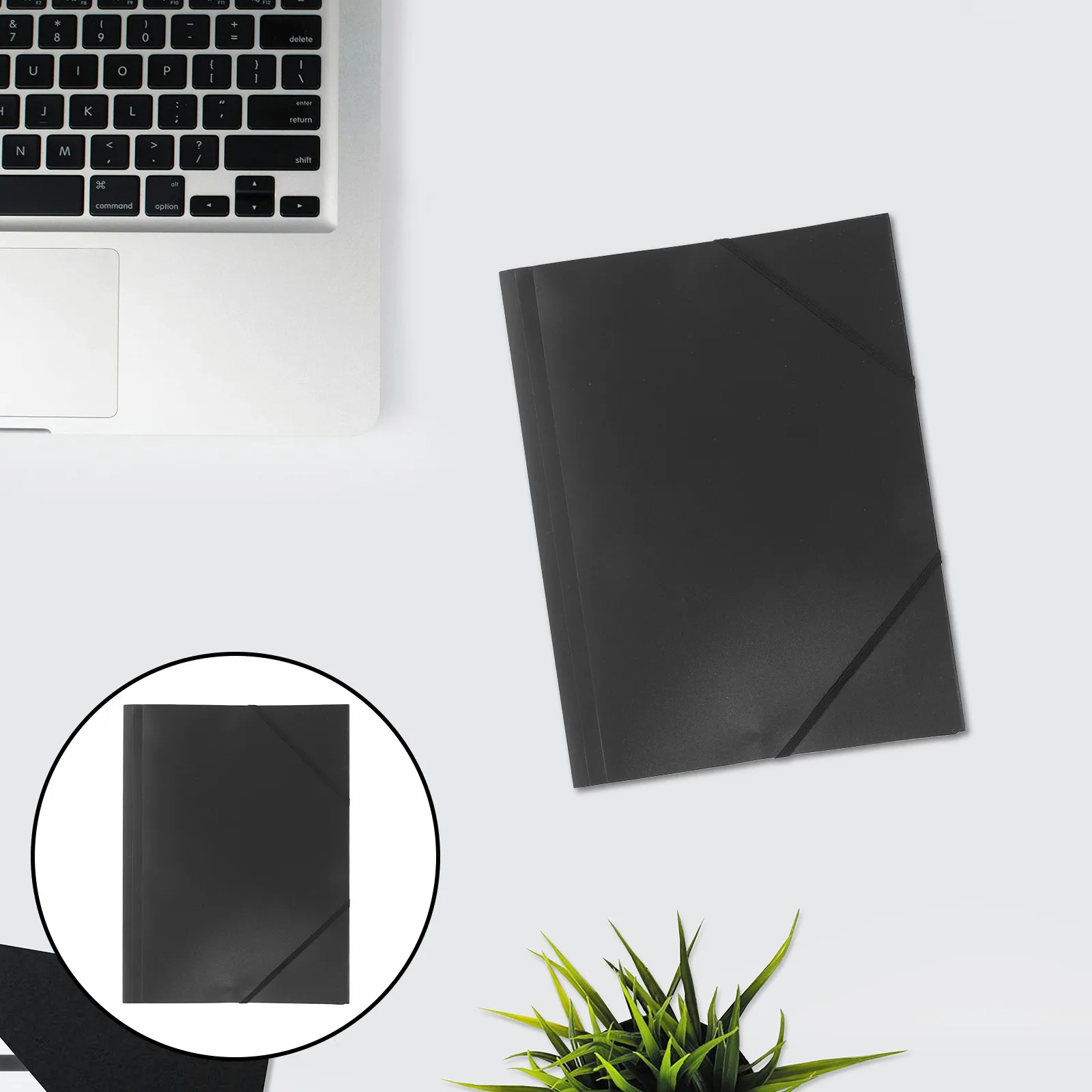 

10Pcs A4 Document Folder Black Elastic Band Organizer Office School Receipt File Holder Paperwork Storage Exam Papers