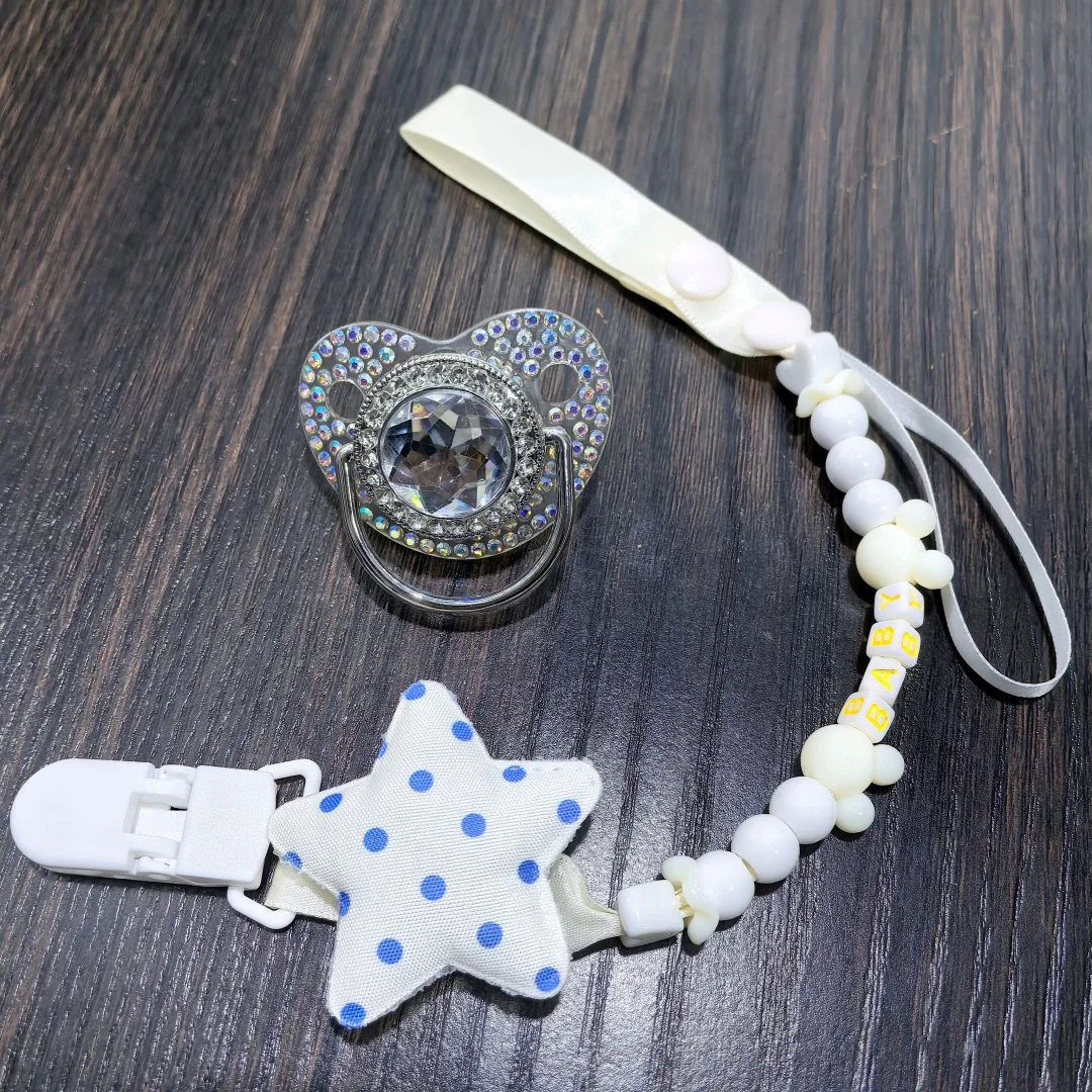 Baby Pacifier Silicone Soother Anti-Lost Dummy Catcher Cartoon feeding pacifier holder Newborn Feeding Baby Shower Gift