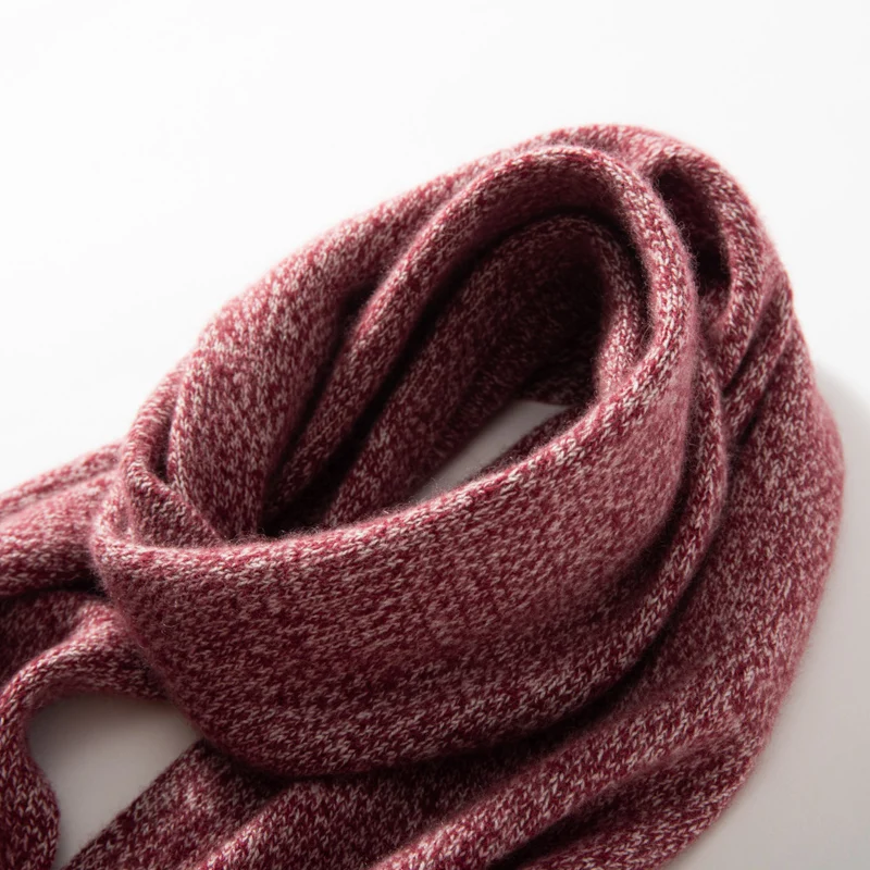MERRILAMB High Quality 100% Cashmere Scarf Winter Outdoor Neck Warmer Bandana Thicken Ring Cashmere Knitted Scarves for Women
