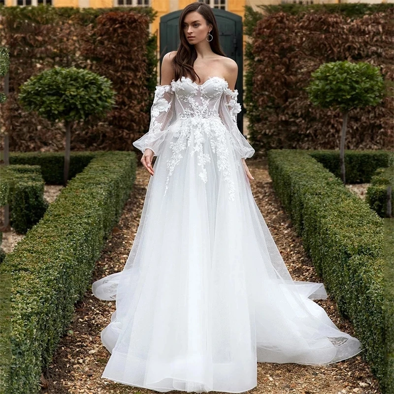 

Cap Sleeves Strapless Wedding Dress 2023 Appliques Long Court Train Backless Organza Robe De Mariee Elegant Bridal Robe Illusion