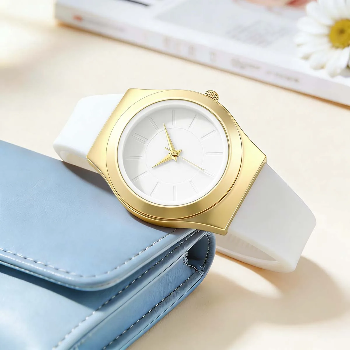 Ladies Sport Casual Sample Women Girls Quartz Watches Silicone Wristwatch image 4