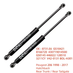 BOXI 2PCS Rear Tailgate Gas Springs Shocks Lift Strut Supports 8731E6 GS10421 For Peugeot 206 1998 - 2017 Hatchback Lift Struts