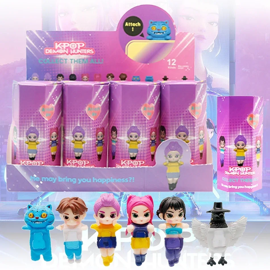 กล่องสุ่มฟิกเกอร์อนิเมะนักล่าปีศาจ K-pop ใหม่ รุ่น Devil Saja ของสะสม คอสเพลย์ ปาร์ตี้ เกม การ์ตูน Huntrix ของตกแต่ง ของขวัญคริสต์มาส