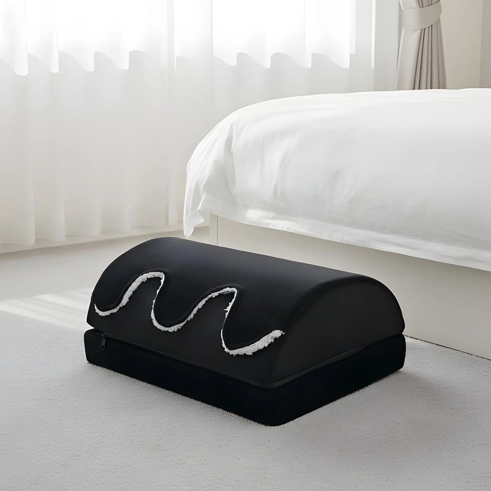 

Foot Rest For Under Desk Adjustable Heights Pillow Under Desk Stool With Warm Pocket For Living Room Bed Study Kitchen Home Dorm