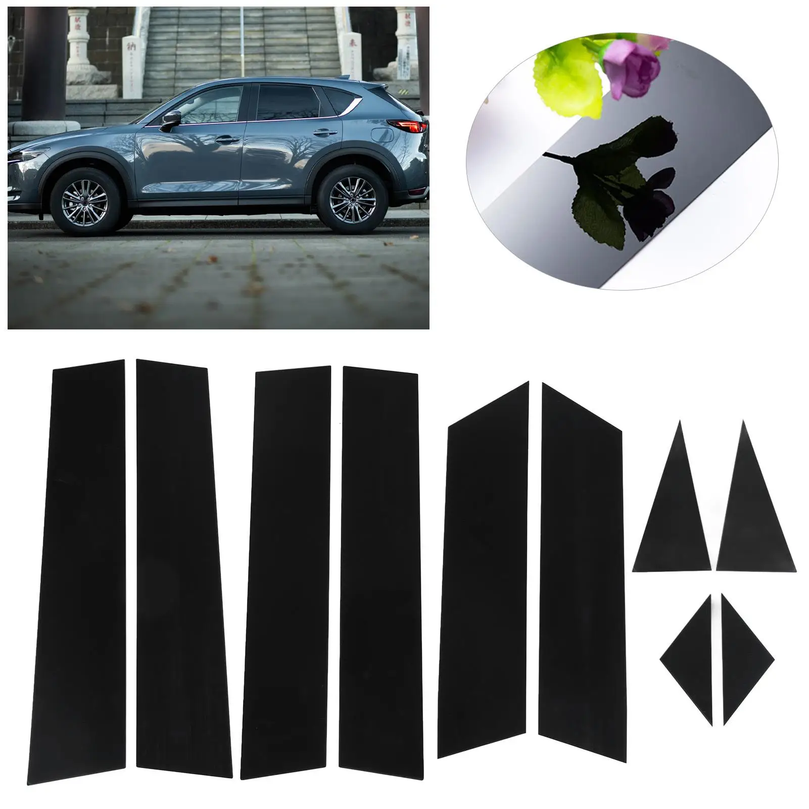 for car Side Window Pillar  Trim Decal - Protective Cover for Enhanced Style