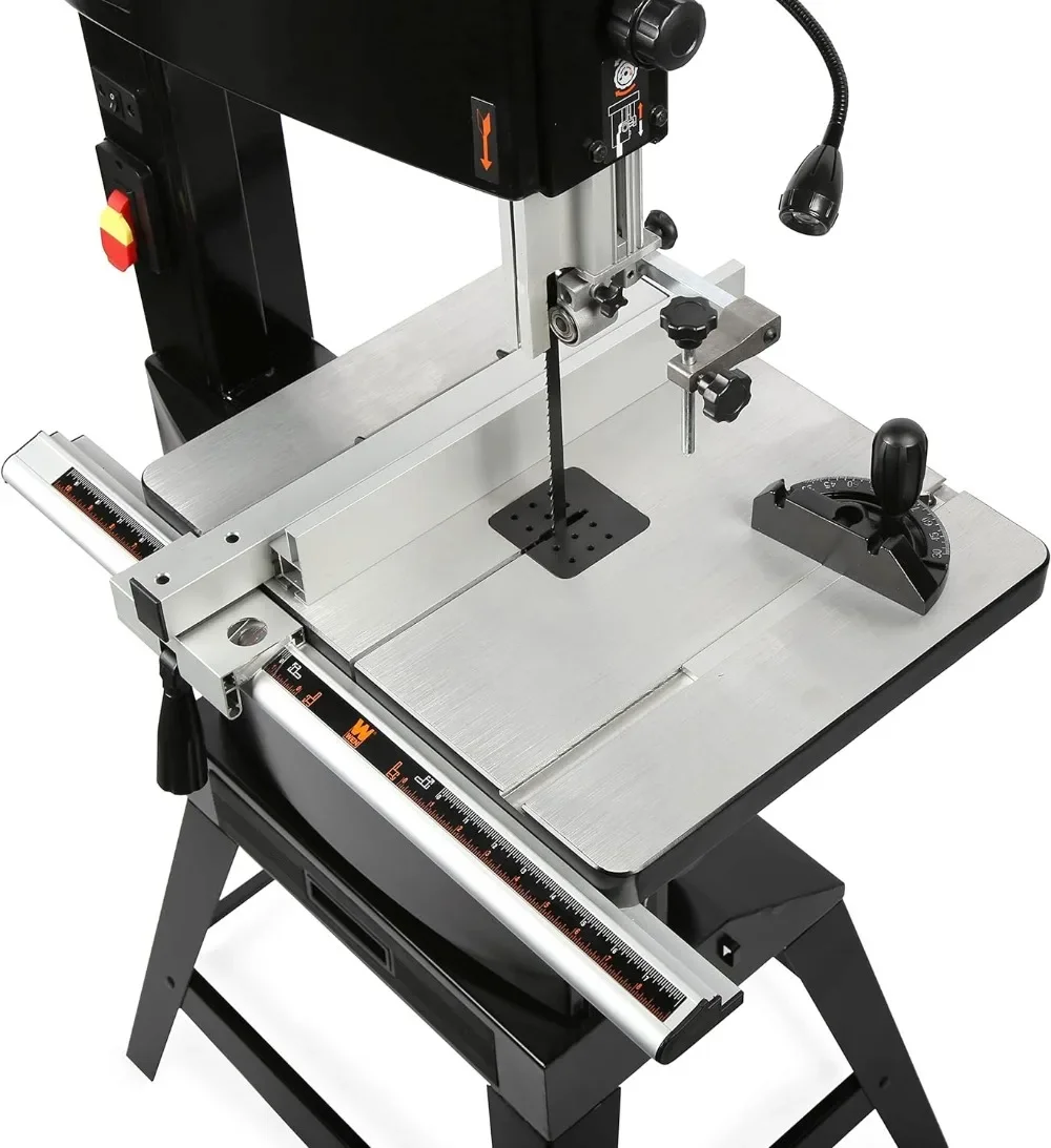 BA1487 Band Saw with Stand  Two-Speed Black 14-Inch  Serra Circular Eletrica Para Madeira