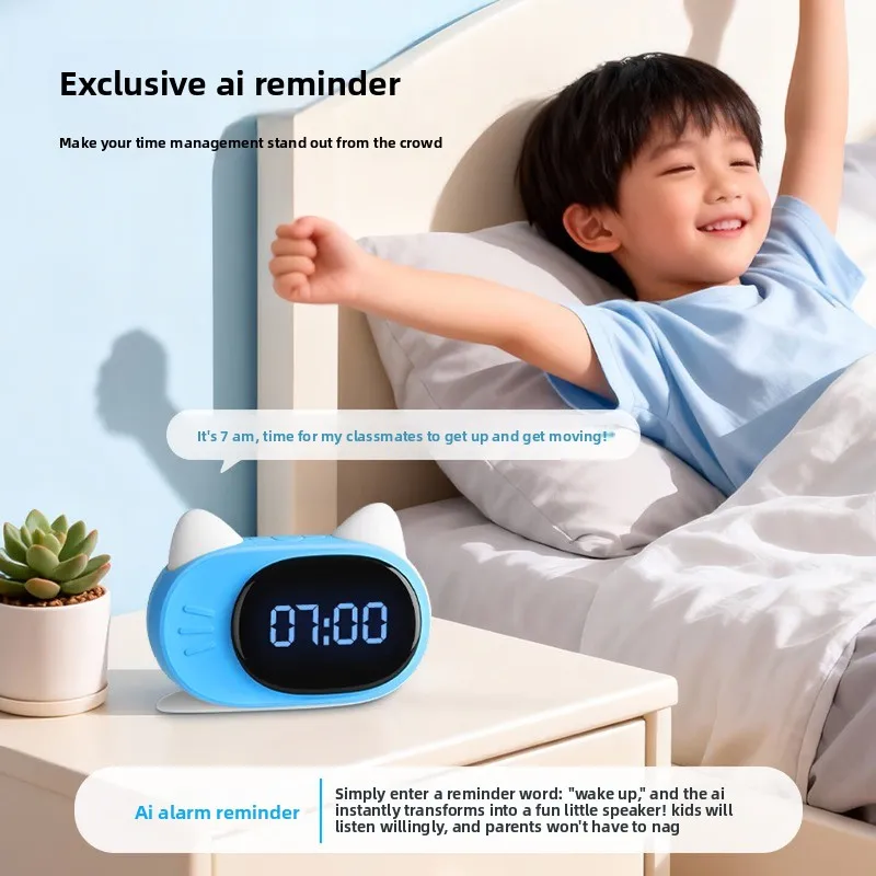 Primary school students learn special wake-up artifact T9 multi-functional talking AI time housekeeper