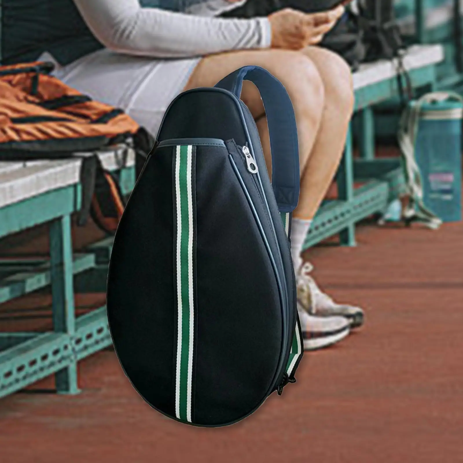 

Tennis Crossbody Bag Adjustable Shoulder Strap Wear Resistant Sturdy Pickleball Paddle Bag Tennis Racquet Storage Bag Men Women