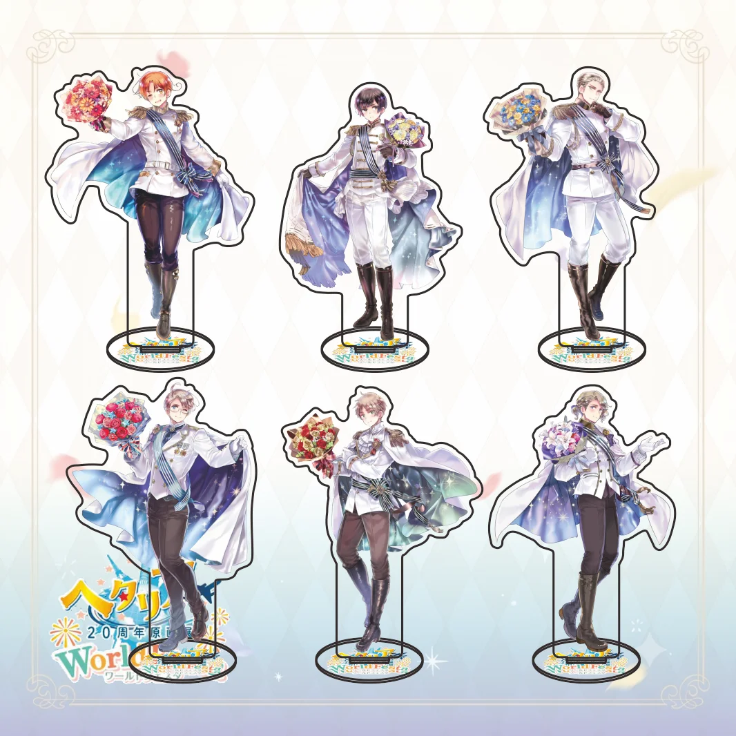 New Hetalia 20th Anniversary Bouquet Uniform Series Acrylic Stand Italy Germany Japan Equal Height Desktop Decoration Keychain