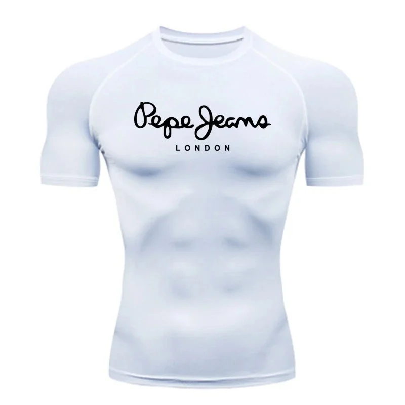 Sports T-shirt Men's Quick Drying Short Sleeved Sports T-shirt Top Gym Fitness Tight Fitting Shirt Training Running T-shirt Men