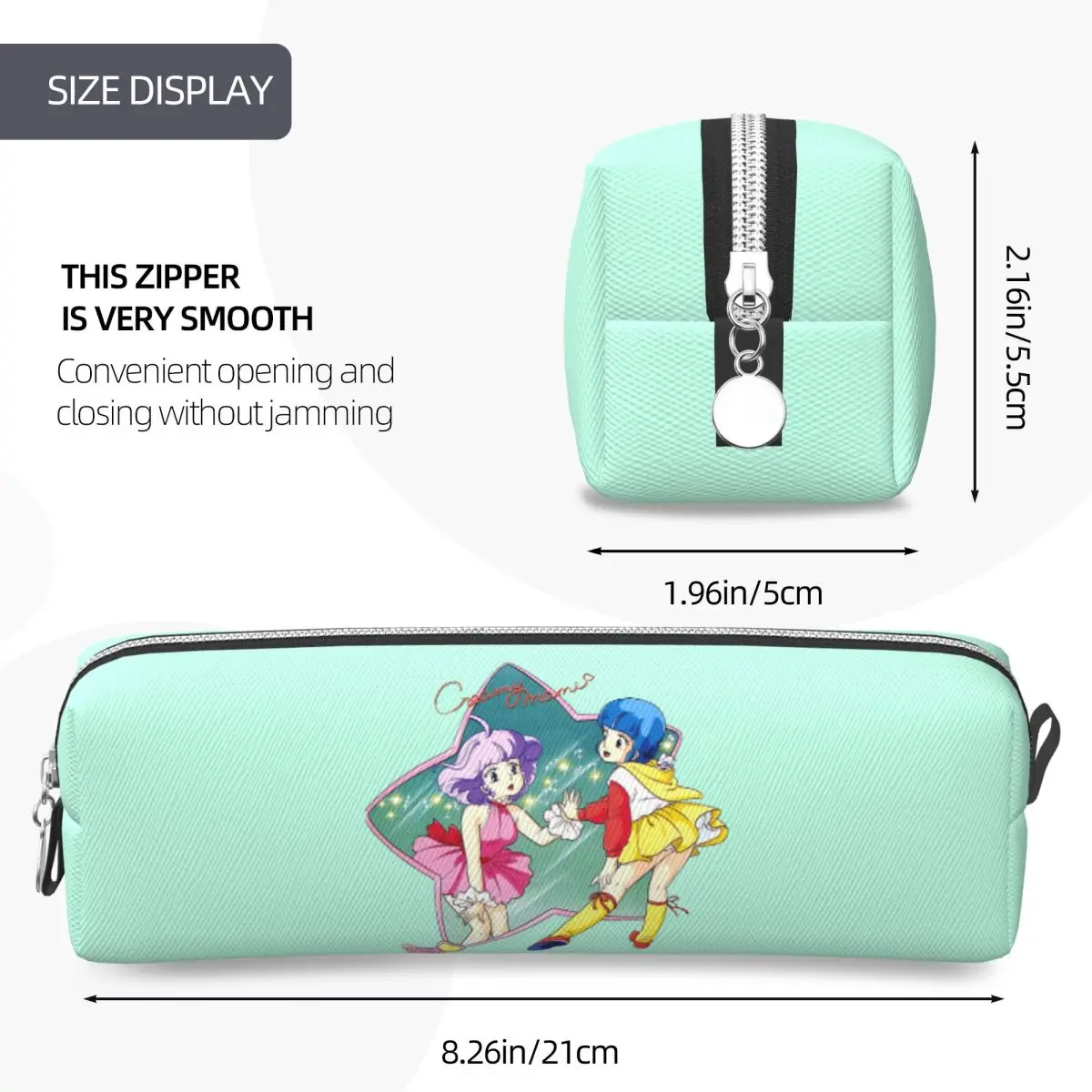Creamy Mami 80s Magic Girl Anime Pencil Cases for Student Gifts Pen Box Pencil Bag Large Capacity Pencil Pouch Pen Holder