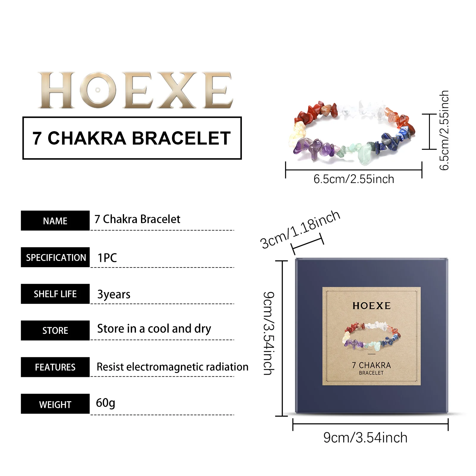 سوار بسبعة ألوان، مجوهرات بسيطة بسبعة ألوان، خرز حجري، عجلة، سوار خرز اليوغا. #6