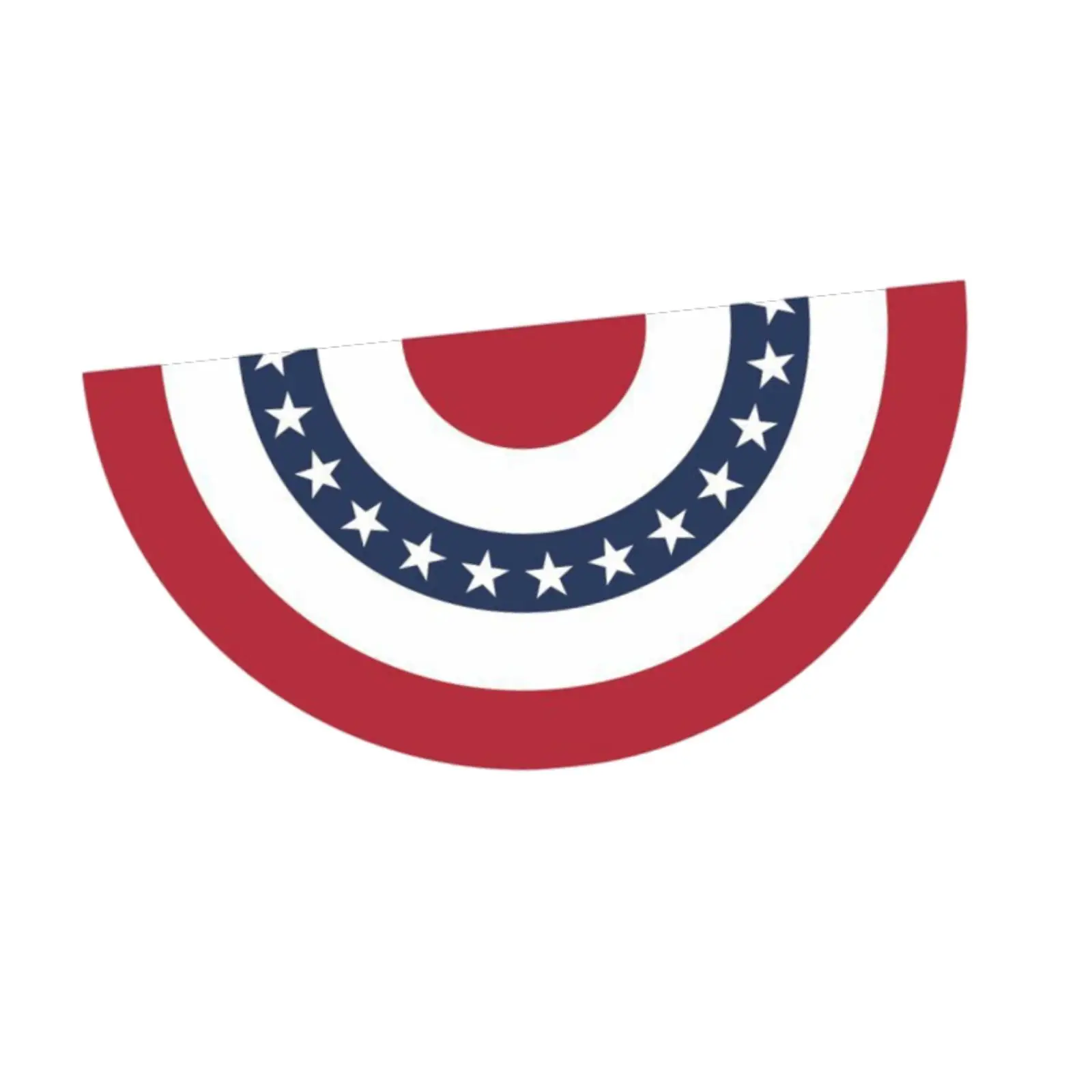 Half Fan American Flag Premium Bunting LED Illuminated Outdoor Decoration Versatile Yard Fence for Festive Display