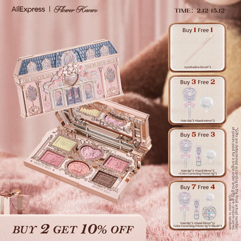 

[NEW]Flower Knows The Sweetie Bear Collection 6-Color Makeup Palette