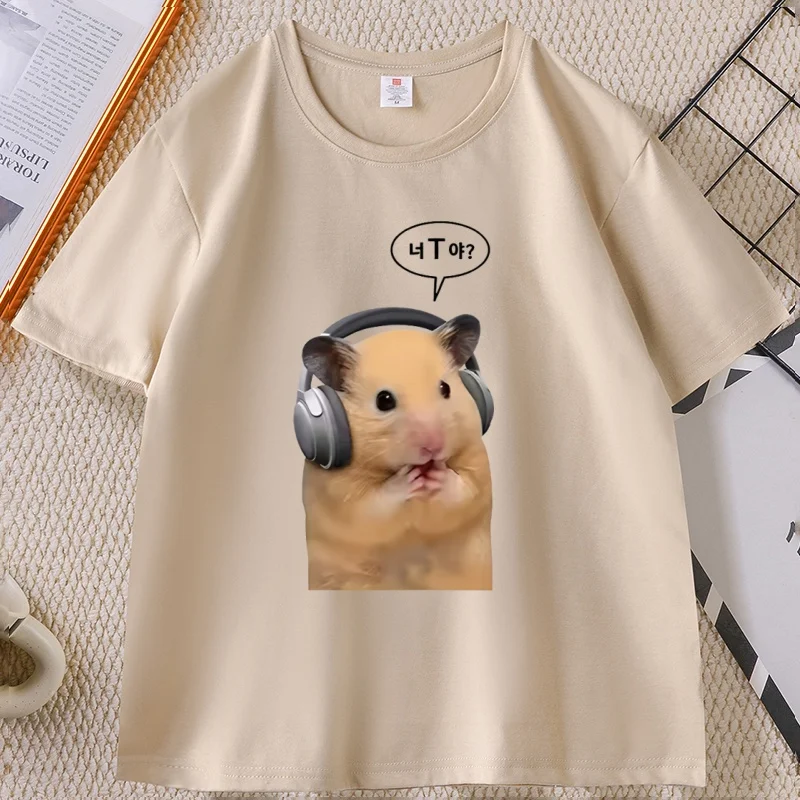 

Funny Cat Graphic T Shirts Korean Fashion Cotton Short Sleeve Summer T-shirt Casual Printed Tshirts Loose Basic Tee Male Clothes