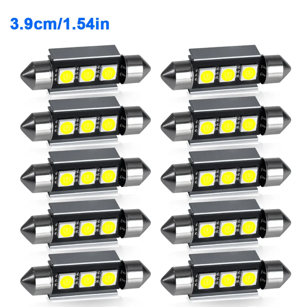 2/4/6/10PCS Girlande LED 31/36/39/41MM Lesebeleuchtung Lampen Weiß 12V für Auto Innen Lesen und Lösungen Platten Lichter