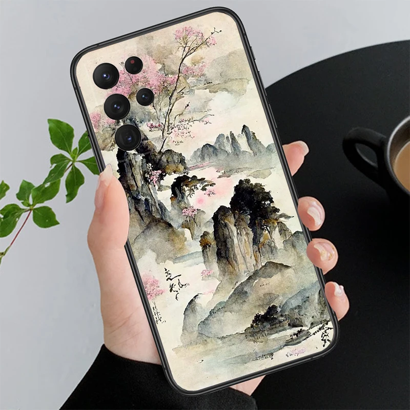

Chinese Art Landscape Painting Phone Case For Samsung A35 A55 A54 A15 A25 A05s A05 A22 A24 A52 A33 A34 M34 M14 M54 M23