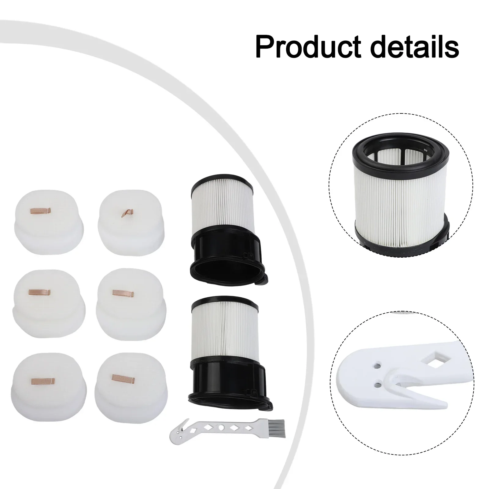 Washable Filters HEPA Filter Set Value Pack Of 15 Easy To Install Effective Filtration High-toughness HEPA Filter Paper