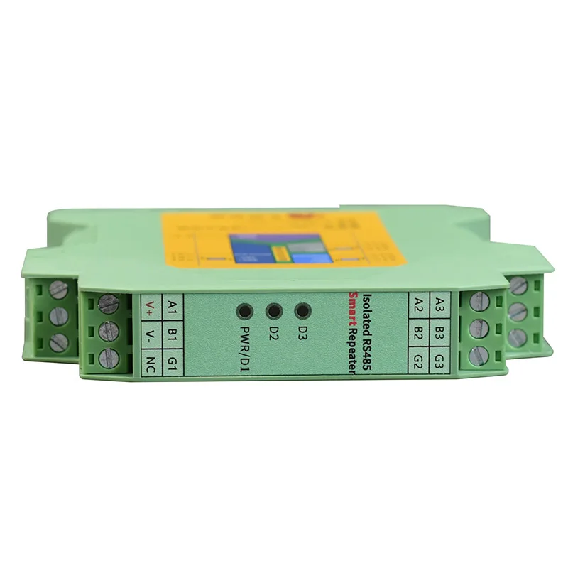 DIN Rail Industrial RS485 Isolator Repeater 2-Port Opto-Isolated RS485 Hub
