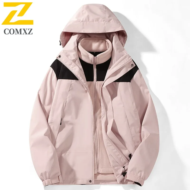 

COMXZ Luxurious Men Padded Jacket Outdoor Skiing Windproof Warm Jackets Classic Hooded Comfortable Lightweight Winter Clothing