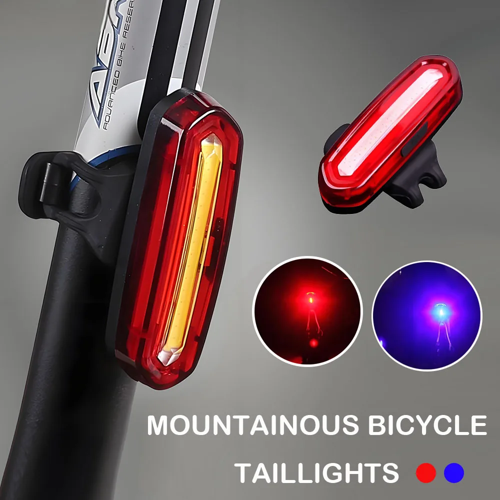 

Bicycle Tail Light Road Bike Rear Lights Dark Night Cycling USB Charging Warning Lamps MTB Waterproof Highlight Taillight