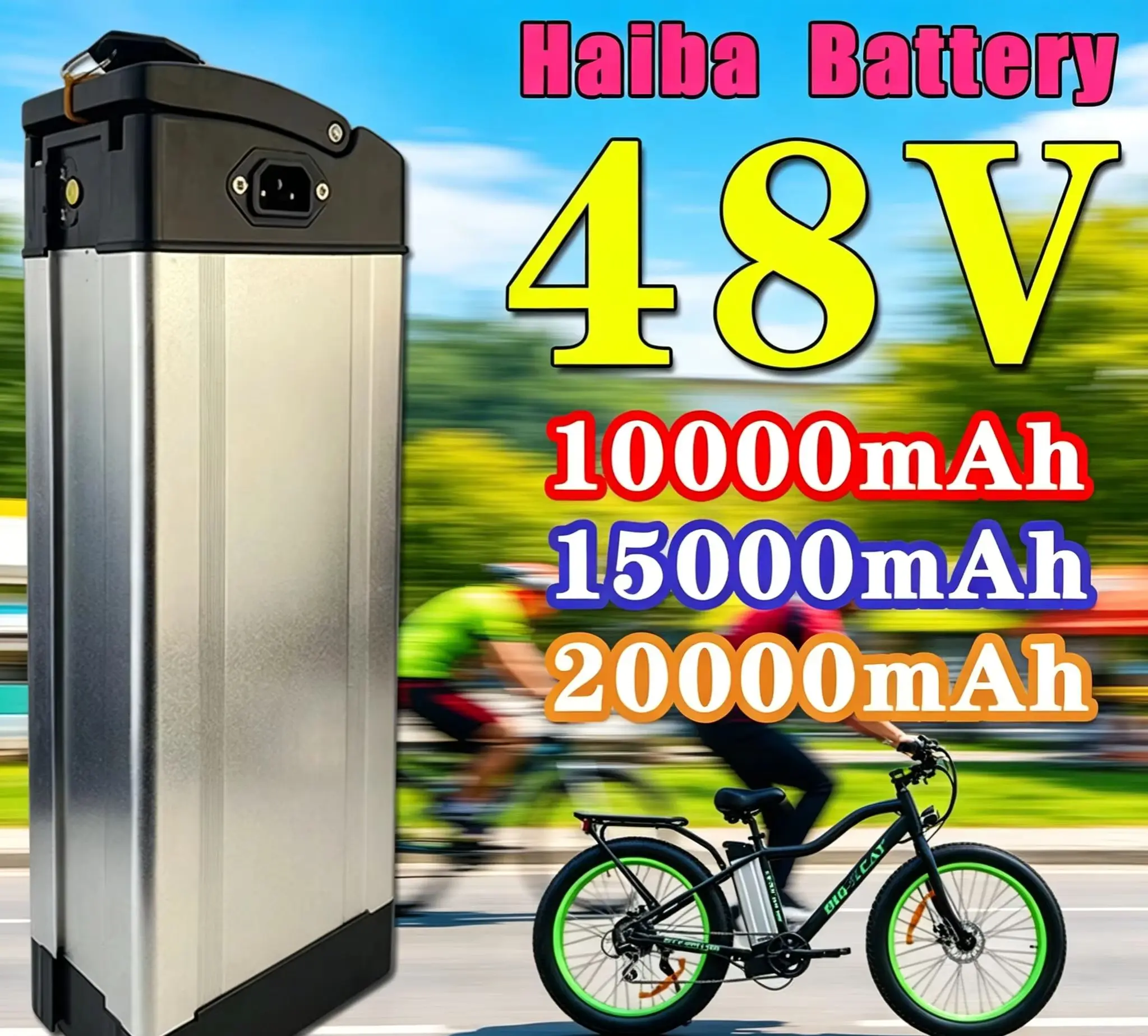 

Haiba 18650 Haiba battery pack, 48V10Ah 15Ah 20Ah 1500W high-power rechargeable lithium-ion battery
