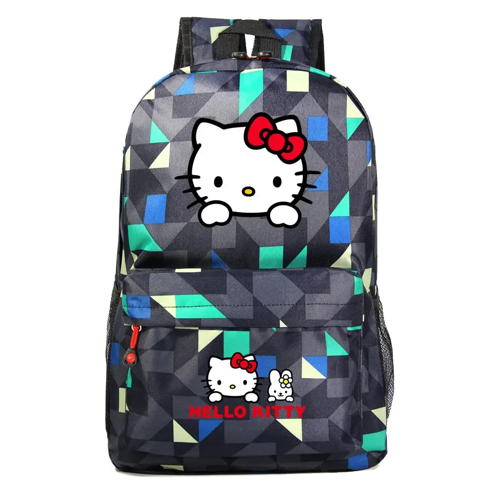 MINISO  New Boys Girls Kids Book Bags Bagpack Teenagers Schoolbag Student Laptop Kawaii Hello Kitty Backpacks