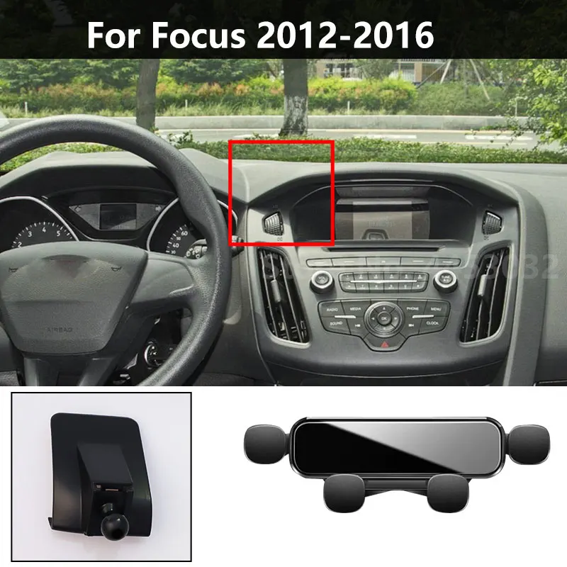 Car Mobile Phone Holder For Ford Focus 2005-2022 Gravity Navigation Bracket Mute Not Block Air Vent Mounts Accessories