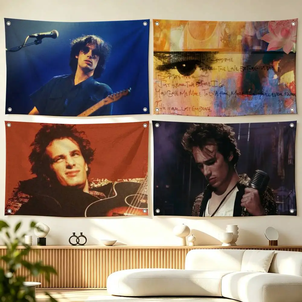 J-Jeff buckley Rock Singer  Flags Wall Hanging Tapestry Outdoor Garage Room Decorative flag Background Blanket