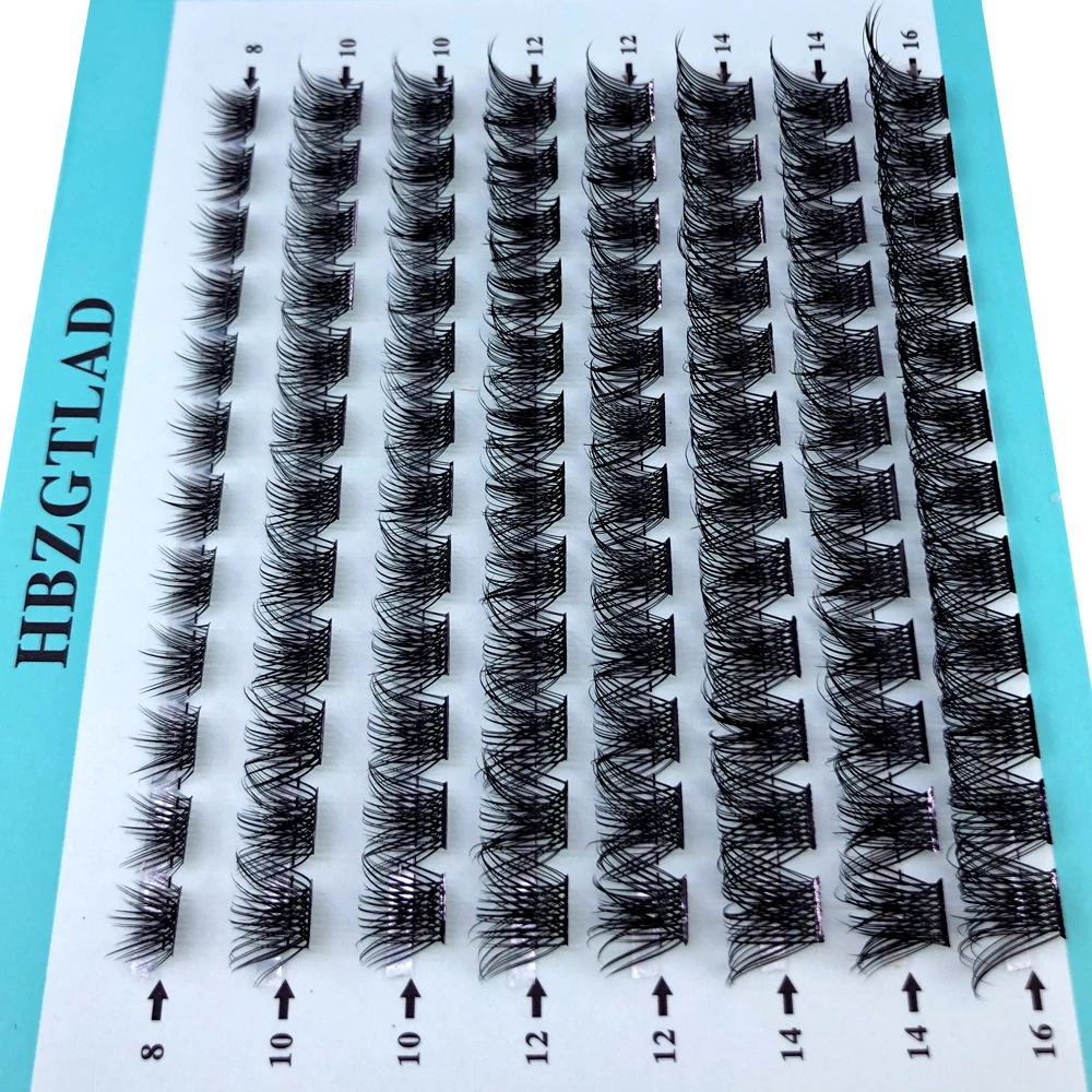 Mischen Sie 3D Fluffy Single Cluster Falsche Wimpern, vorgefertigte Volumenfächer, einzelne Wimpern, segmentierte natürliche gefälschte Wimpern für die Augenverlängerung – Detail 16