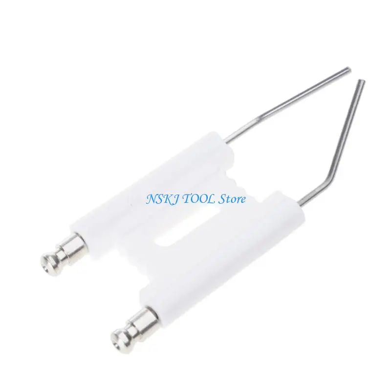 L8RC H-Type Ignition Electrodes Ceramic Ignition Double Pin Siamese Ignition Pin Replacement For Oil Burning Ceramic Electrode