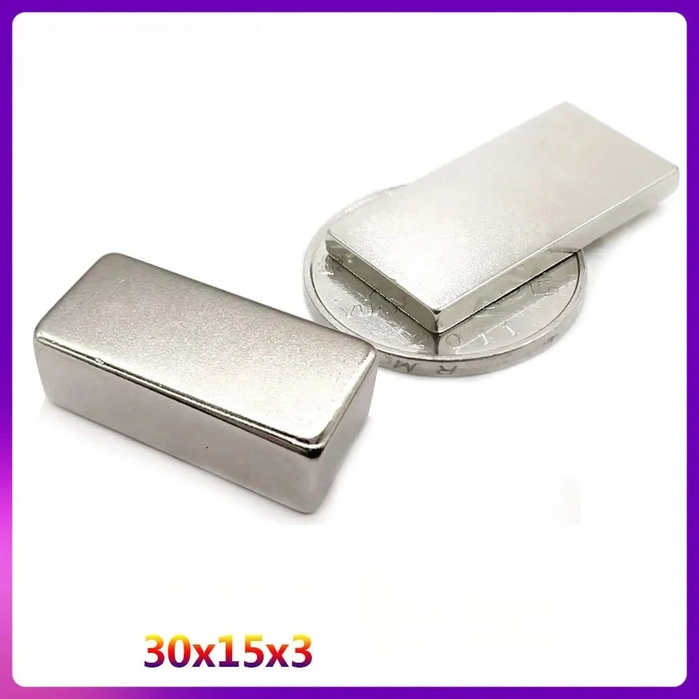 30X15X3 mm block Powerful Magnets 30mm X 15mm N35 DIY Neodymium Magnet 30x15x3mm Permanent NdFeB Magnets 30*15*3 mm
