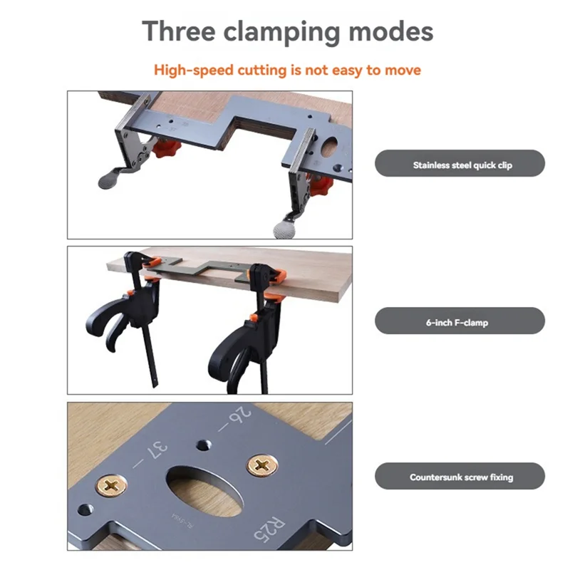 AB06 Handle Free Slotting Tool Woodworking Tool Wood Groove Tool Wood Grooving Guide For Closet Kitchen Door Cabinet