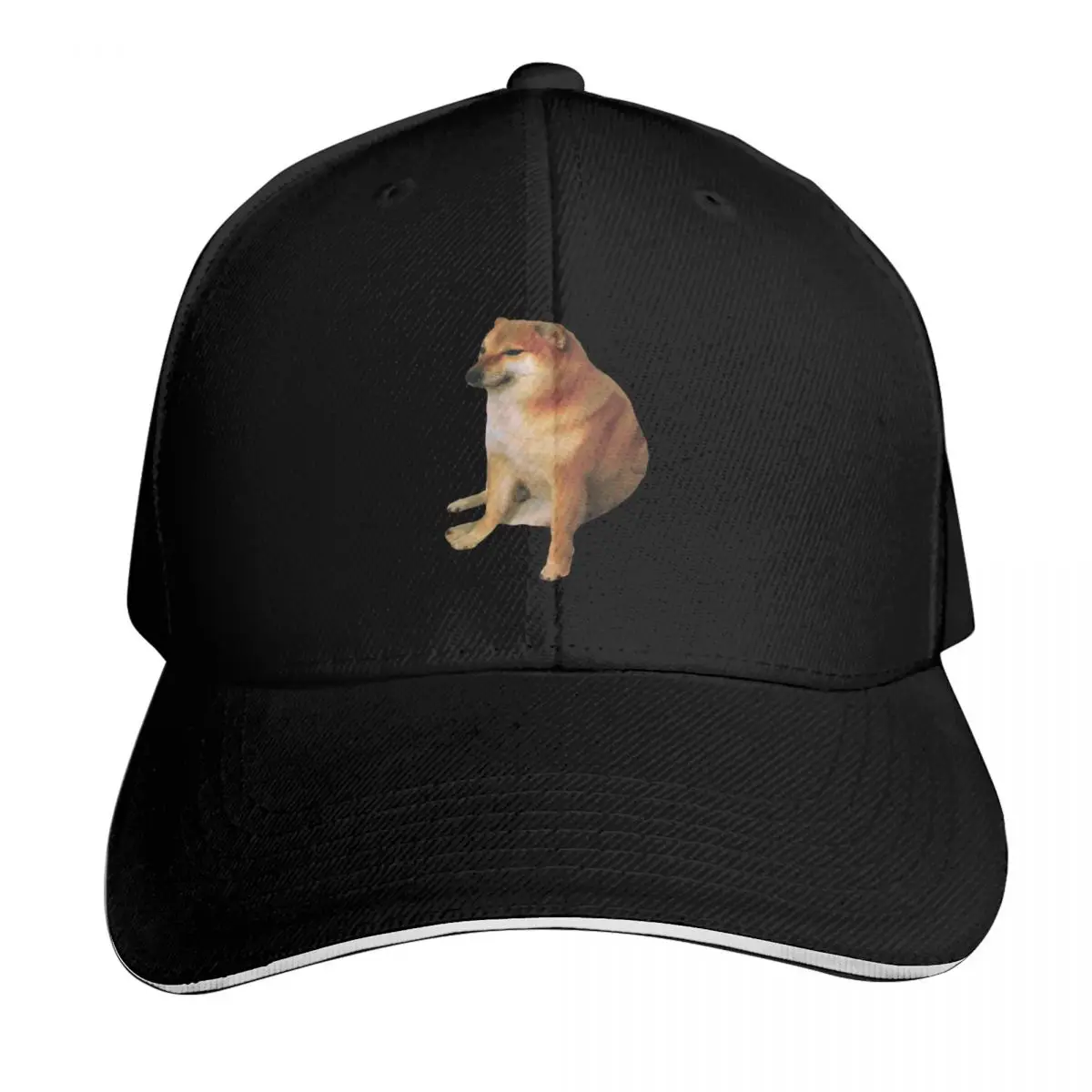 Cheems Doge Baseball Cap Snapback Flat Bill Strapback Dad Hat Six Panel Structured Crown