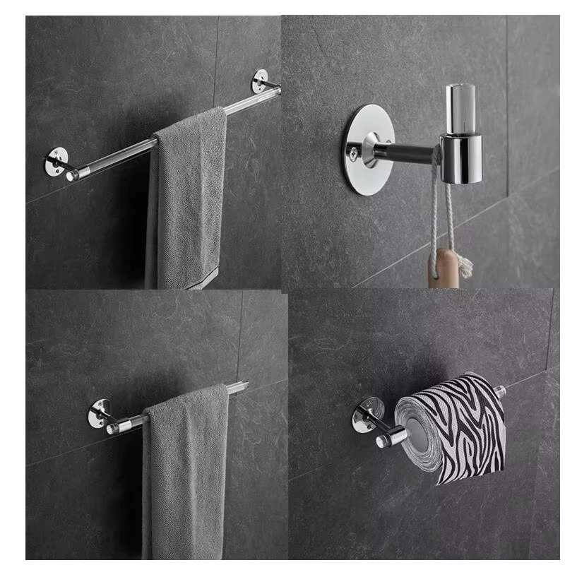 HONGDEC Vierteiliges, quadratisches Handtuchhalter-Set aus Metall zur Wandmontage, heißer Verkauf, Badezimmer-Accessoires