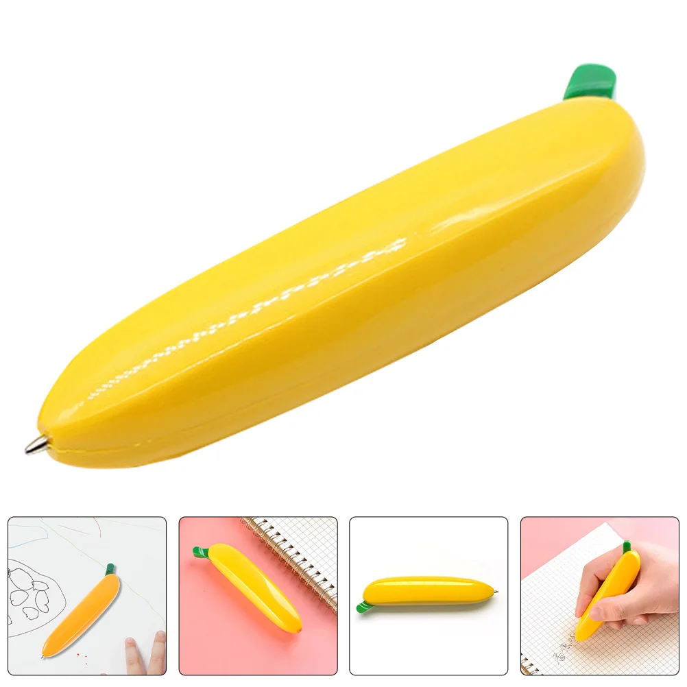 

Симпатичная шариковая ручка-банан с черными чернилами, механизм щелчков, идеально подходит для офиса, школы, эргономичная ручка, инструмент для письма для журнала