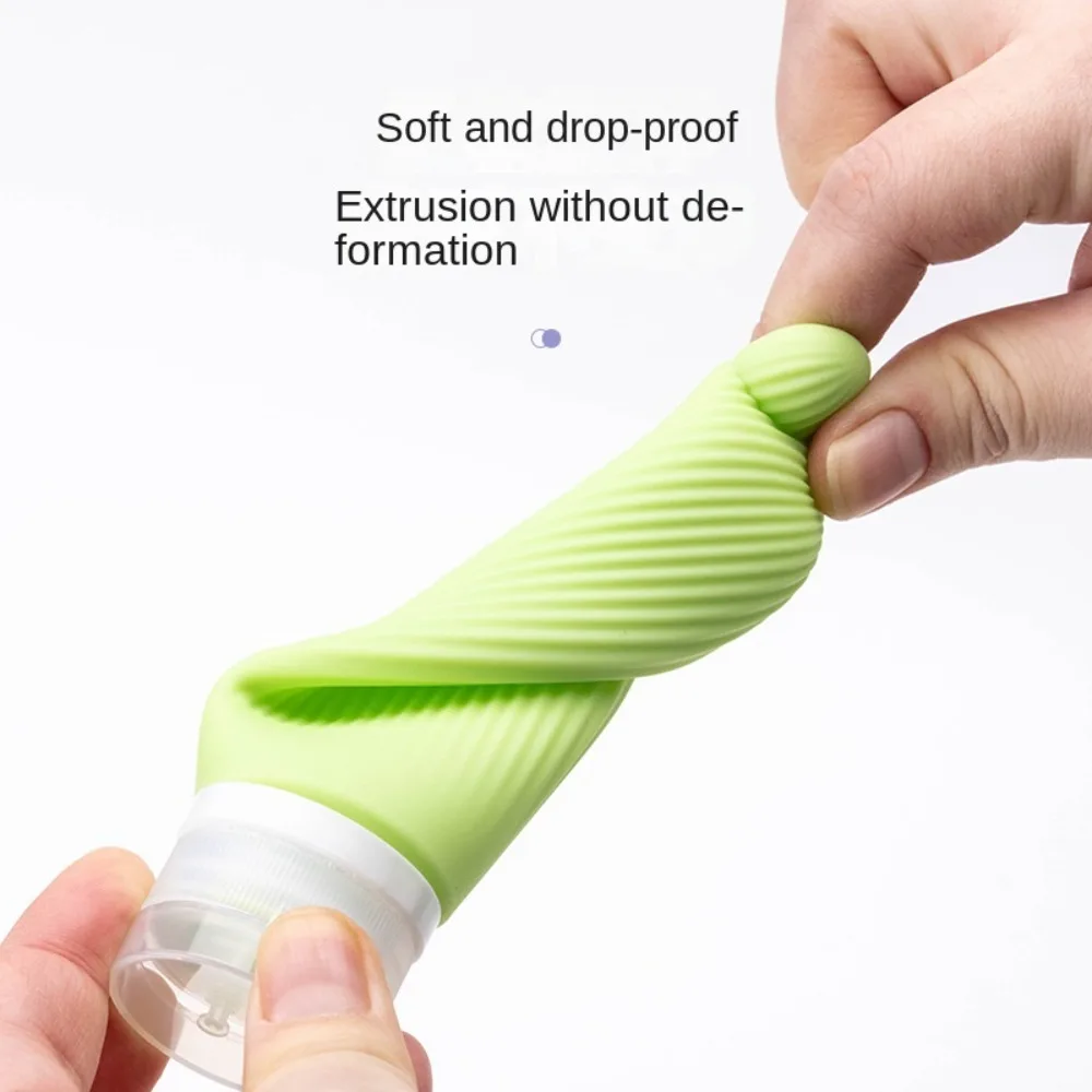

Portable 90ML Silicone Refillable Bottles Squeeze Large Capacity Lotion Container Visible Design Shampoo Sub-Bottling Travel