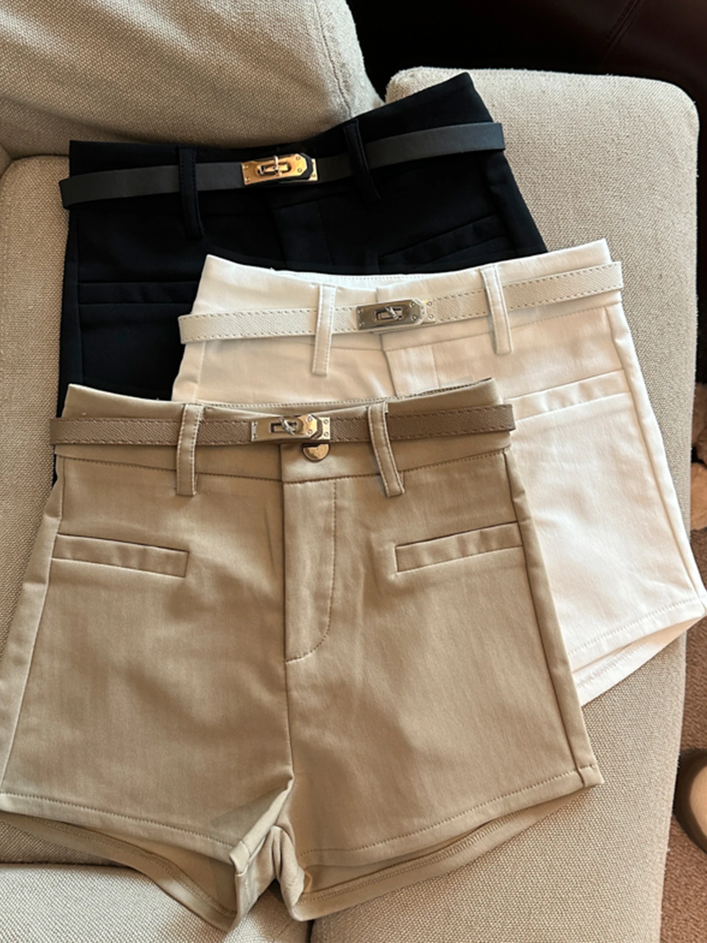 

Emily Clud High Waist Casual Wide Leg orts Women's Spring Summer Outdoor Wear A-Line Wrap Hip Hot Pants Casual Sle