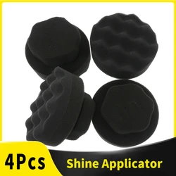 Cepillo para detalles, brillo de neumáticos, aplicador de vendaje con agarre hexagonal, esponja de espuma redonda lavable para coche, limpiador de neumáticos reutilizable para lavado automático