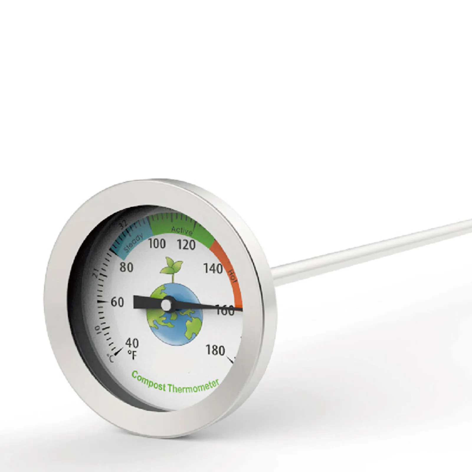1Pcs Soil Thermometer Compost Bin Thermometer Premium Waterproof Temperature for Outdoor Patio Greenhouse Soil Testing